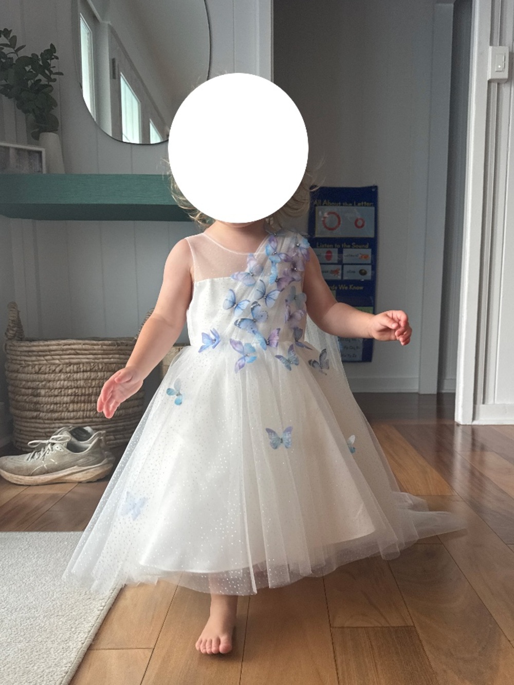 Anthropologie BHLDN Princess Daliana Butterfly Tulle Flower Girl Dress